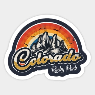 Colorado Tee - Retro Vintage Mountains Nature Hiking Sticker